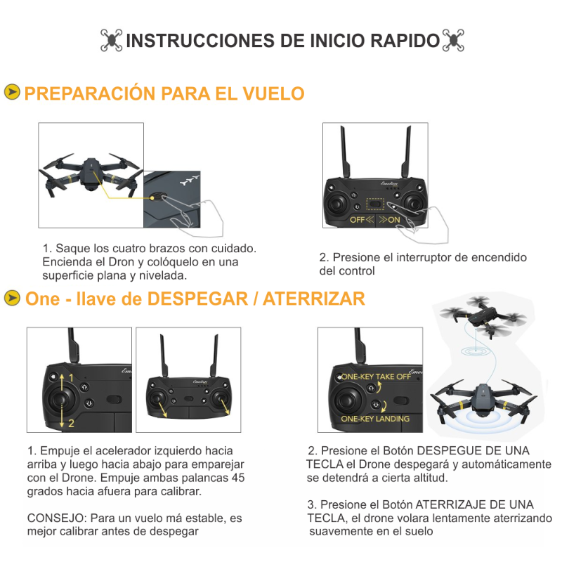 Drone Plegable Con Cámara Wifi 2.4g 998w